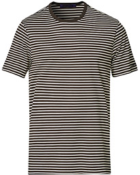  Striped Silk Blend Tee Brown/Cream