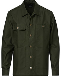  Heavy Cotton Pocket Overshirt Olive