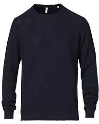  Silk Crew Neck  Navy