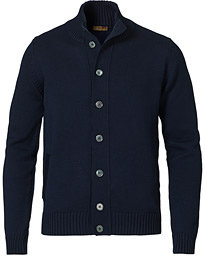  Heavy Merino Wool Cardigan Navy