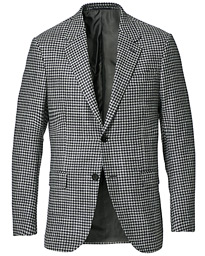  Wool/Cashmere Houndstooth Blazer Dark Grey