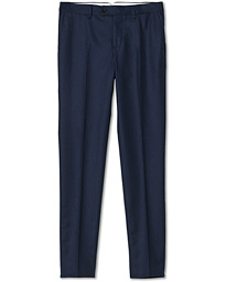 Brunello Cucinelli Slim Fit Flannel Trousers Navy – Blå
