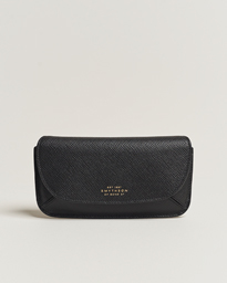 Smythson Panama Hard Sunglasses Case Black