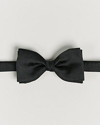  Pre-Tied Silk Bow Tie Black