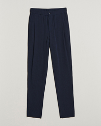  Pleated Seersucker Pants Navy