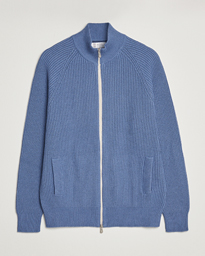  Heavy Zip Sweater Oxford Blue