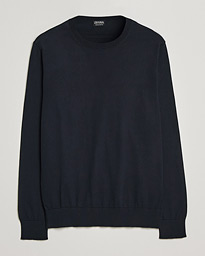  Premium Cotton Crew Neck Sweater Navy