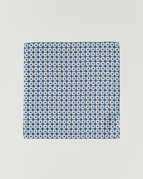  Medallion Silk Pocket Square White