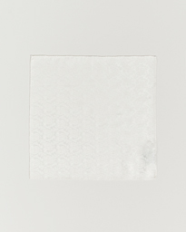  Tonal Paisley Silk Pocket Square Cream