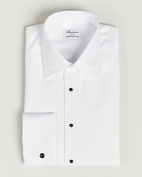  Slimline Open Smoking Shirt White