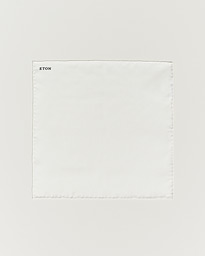  Silk Pocket Square White