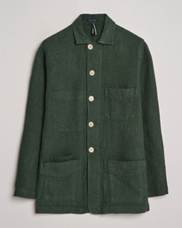  Heavy Linen Chore Jacket Green