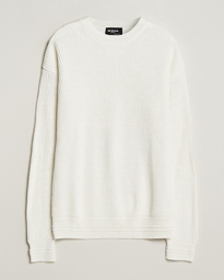  Cotton/Silk Rib Pullover Off White