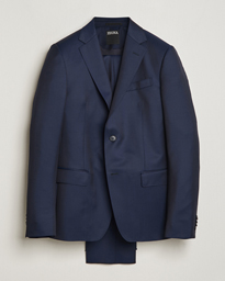  Tailored Wool Suit Navy