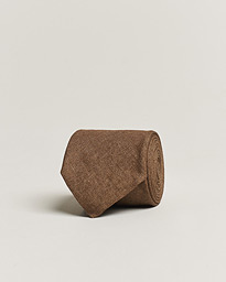  Hopsack Linen 8cm Tie Light Brown