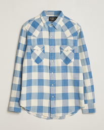  Buffalo Flannel Western Shirt Indigo/Cream