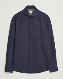  Slim Fit Flannel Shirt Navy