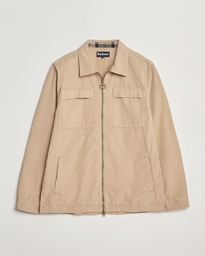  Glendale Cotton Zip Overshirt Washed Stone