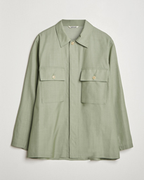 Wool Herringbone Overshirt Olive