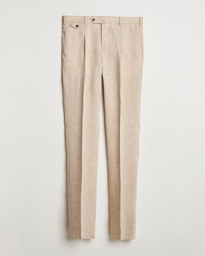  Gentleman Fit Linen Trousers Light Beige