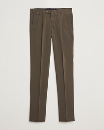  Gentleman Fit Cotton/Stretch Trousers Brown