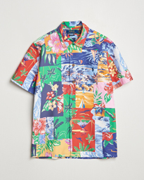  Short Sleeve Flower Shirt Beach Patchwork