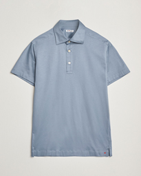  Short Sleeve Jersey Polo Steel Blue