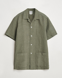  Heavy Linen Beach Shirt Green