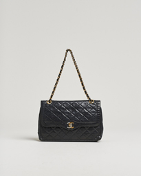  Classic Medium Double Flap Bag Black 
