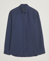  Cotton/Cashmere Flannel Shirt Navy