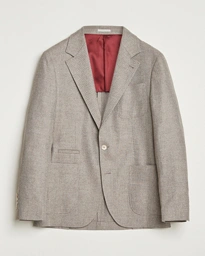  Single Breasted Wool/Cashmere Twill Blazer Beige