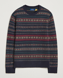  Fairisle Wool Sweater Navy Combo