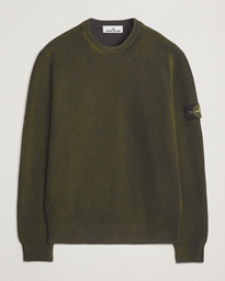  Popcorn Stitch Spray Coloured Cotton Crewneck Green