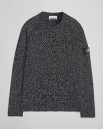  Reflective Cotton Knit Crew Neck Black Melange
