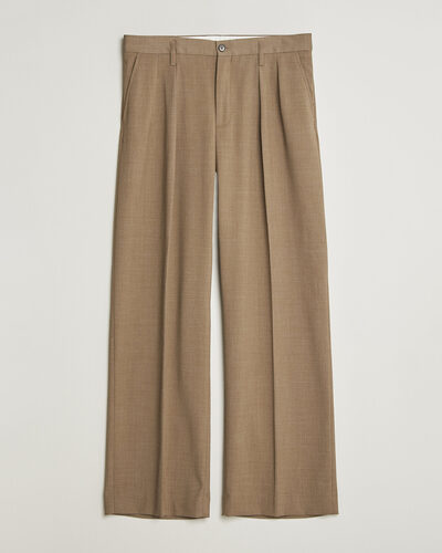 Filippa K Milo Wide Wool Trousers Light Driftwood