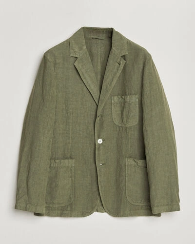 Aspesi Samuraki Linen Blazer Military