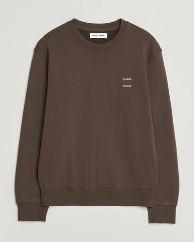 Samsøe Samsøe Joel Organic Cotton Sweatshirt Turkish Coffee