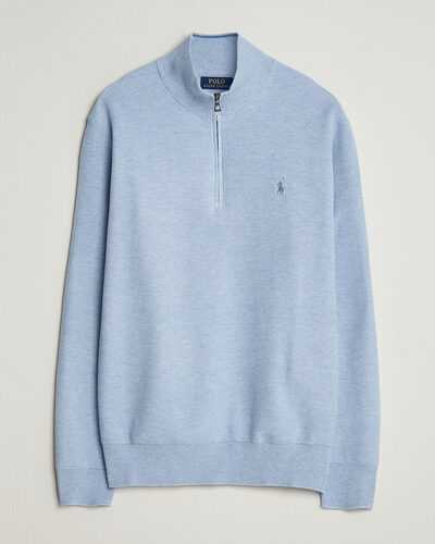 Polo Ralph Lauren Textued Half-Zip Nutmeg Brown Heather | Herr