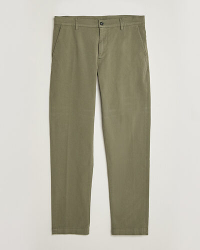 Canali Cotton Twill Chinos Olive