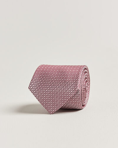Canali Jacquard Silk Tie Rosa