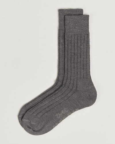 Alpacasocks & Co 2-Pack Ribbed Alpacka Wool Socks Dark Grey