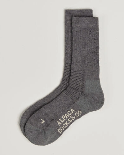 Alpacasocks & Co 2-Pack Heavy Alpacka Wool Socks Dark Grey