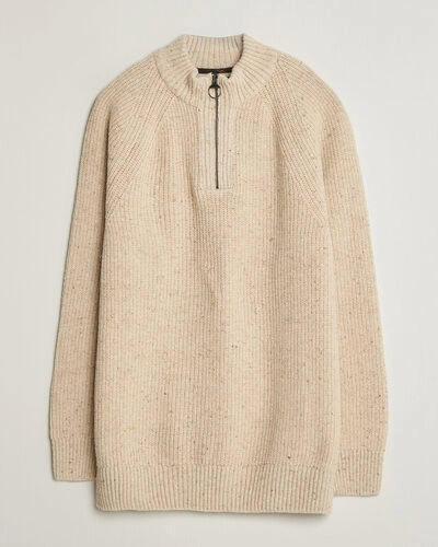 Barbour Lifestyle Essentials Donegal Half Zip Pearl