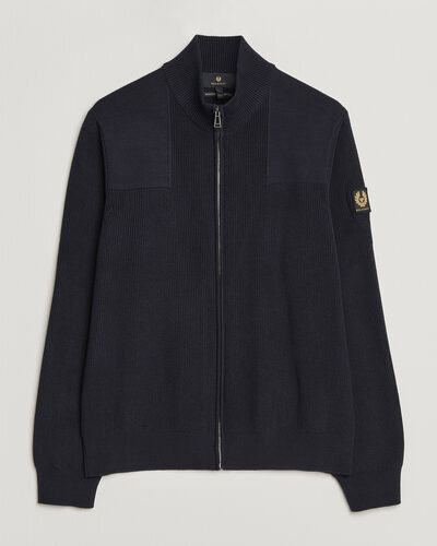 Belstaff Commander Knitted Full Zip Dark Ink