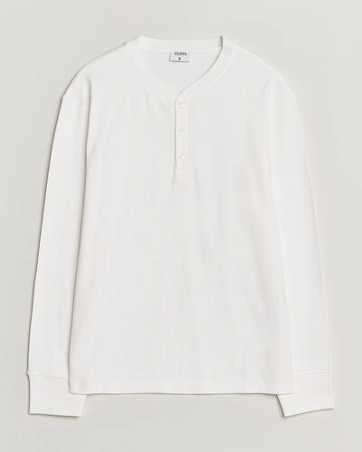 Filippa K Cotton Rib Henley White