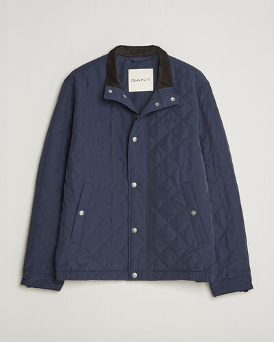 Gant Classic Quilted Jacket Evening Blue