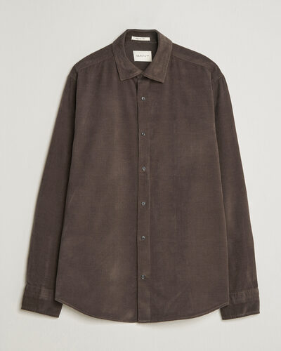 Gant Regular Fit Baby Cord Shirt Shadow Brown