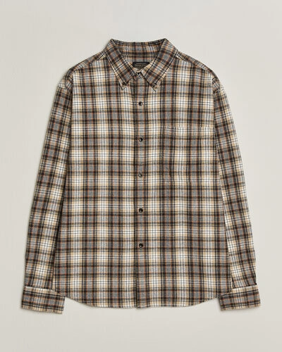 Pendleton Flannel Button Down Shirt Brown Check