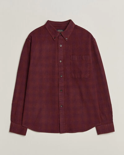 Pendleton Flannel Button Down Shirt Maroon Plaid