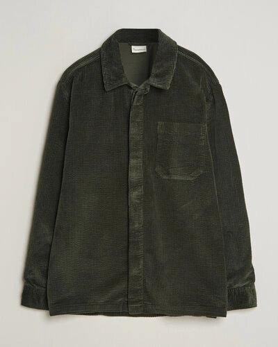 KnowledgeCotton Apparel Cotton Corduroy Overshirt Forest Night